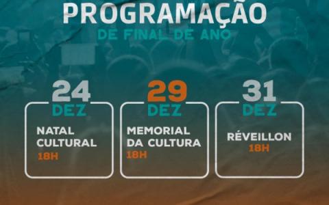 SECULT DIVULGA PROGRAMAÇÃO ON-LINE PARA FESTAS DE FIM DE ANO, CONFIRA A PROGRAMAÇÃO DE LIVES
